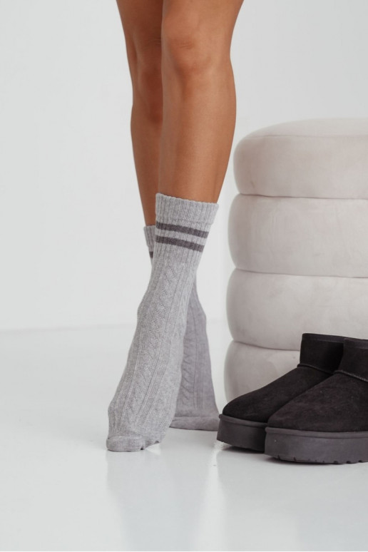 Zeķes Sieviešu INarkocz Ar svītrām Pelēkas krāsas