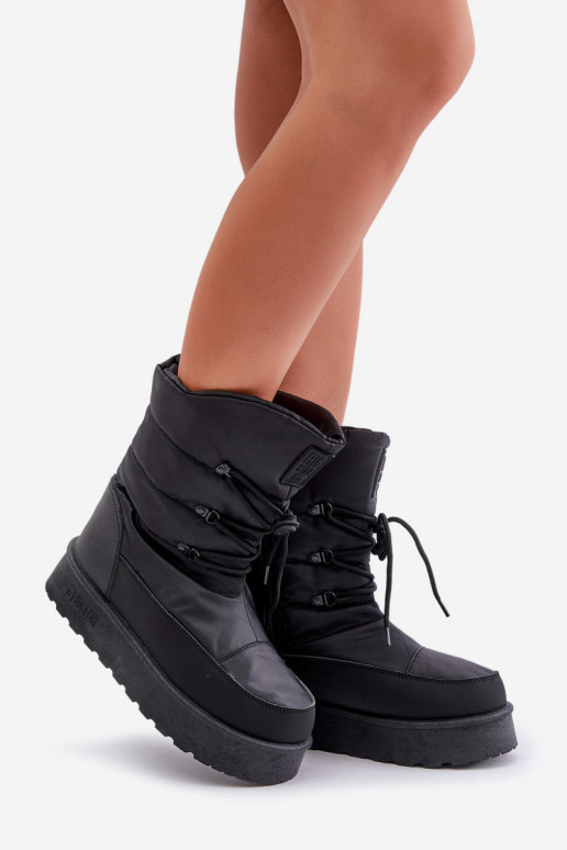 sniega apavi ar platformu Uz pili Big Star OO274884 melnas krāsas