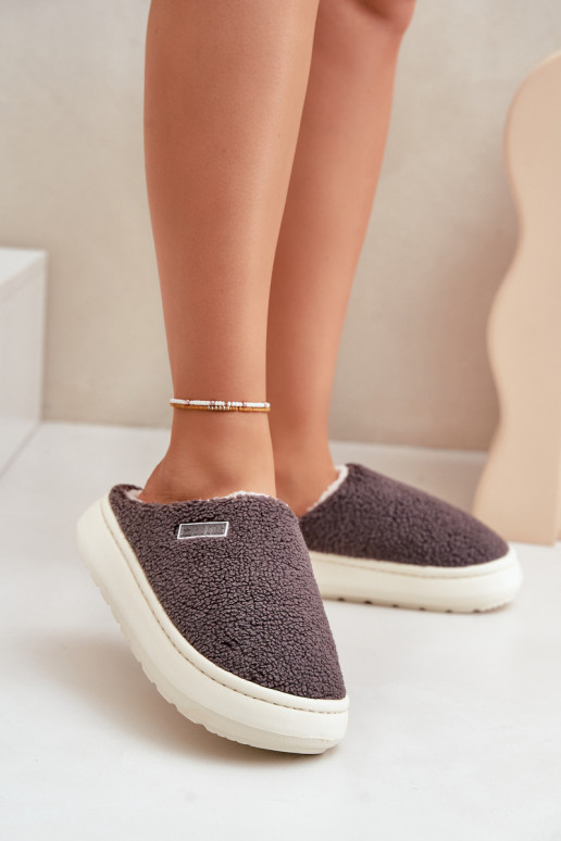 siltināti Čības Uz biezas zoles Big Star MM274134 pelēkas krāsas siltināti Čības Uz biezas zoles Big Star MM274134 pelēkas krāsas