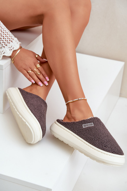 siltināti Čības Uz biezas zoles Big Star MM274134 pelēkas krāsas siltināti Čības Uz biezas zoles Big Star MM274134 pelēkas krāsas