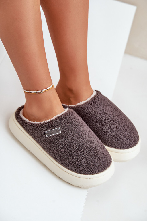 siltināti Čības Uz biezas zoles Big Star MM274134 pelēkas krāsas siltināti Čības Uz biezas zoles Big Star MM274134 pelēkas krāsas