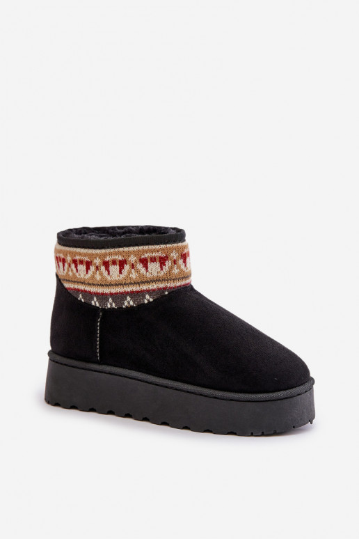 sniega apavi Sieviešu ar rakstiem ar platformu melnas krāsas Avatharia sniega apavi Sieviešu ar rakstiem ar platformu melnas krāsas Avatharia