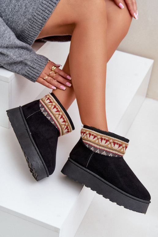 sniega apavi Sieviešu ar rakstiem ar platformu melnas krāsas Avatharia sniega apavi Sieviešu ar rakstiem ar platformu melnas krāsas Avatharia