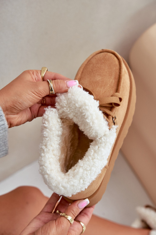 sniega apavi Sieviešu ar platformu ar kažokādu Typu Branek brūnas krāsas Ciabellae sniega apavi Sieviešu ar platformu ar kažokādu Typu Branek brūnas krāsas Ciabellae