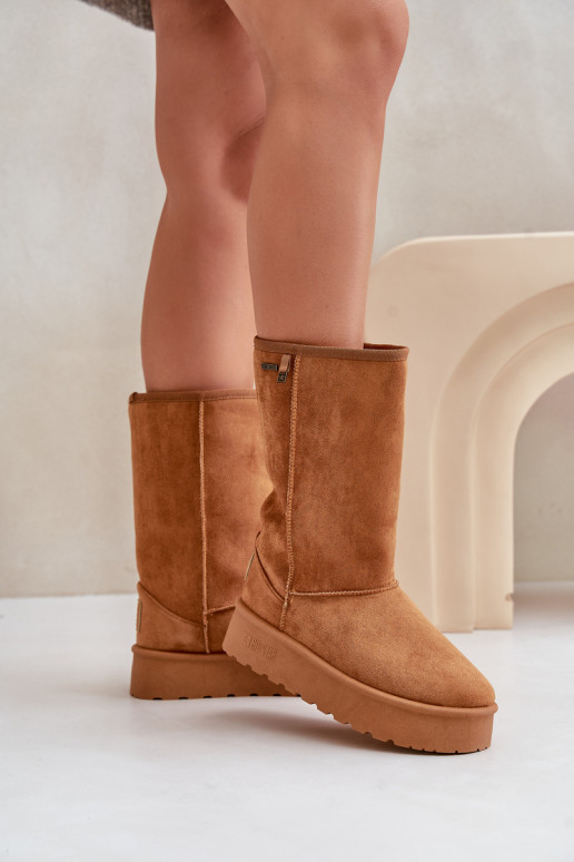 Augsts sniega apavi ar platformu Big Star OO274893 brūnas krāsas Augsts sniega apavi ar platformu Big Star OO274893 brūnas krāsas