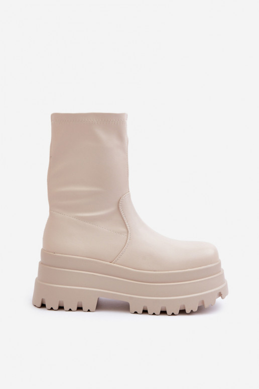 Sieviešu puszābaki ar platformu Ziloņkaula krāsas Florinara