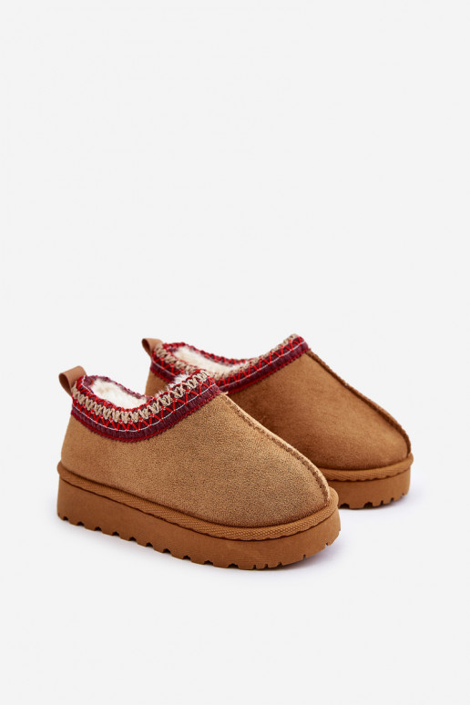 Bērnu sniega zābaki ar platformu, siltināti ar kažokādu iekšpusē, brūnā krāsā Vilabria Bērnu sniega zābaki ar platformu, siltināti ar kažokādu iekšpusē, brūnā krāsā Vilabria