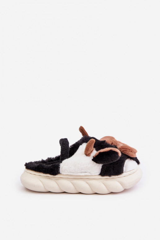 Bērnu apavi ar kažokādu Čības Ar tēmu KroIny melnas krāsas Tamorrin Bērnu apavi ar kažokādu Čības Ar tēmu KroIny melnas krāsas Tamorrin