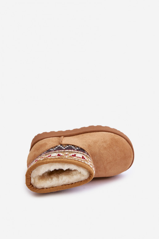 Paslīdēt uz sniega apavi Bērnu apavi ar rakstiem INstaInką siltināti ar kažokādu brūnas krāsas Mirirae Paslīdēt uz sniega apavi Bērnu apavi ar rakstiem INstaInką siltināti ar kažokādu brūnas krāsas Mirirae