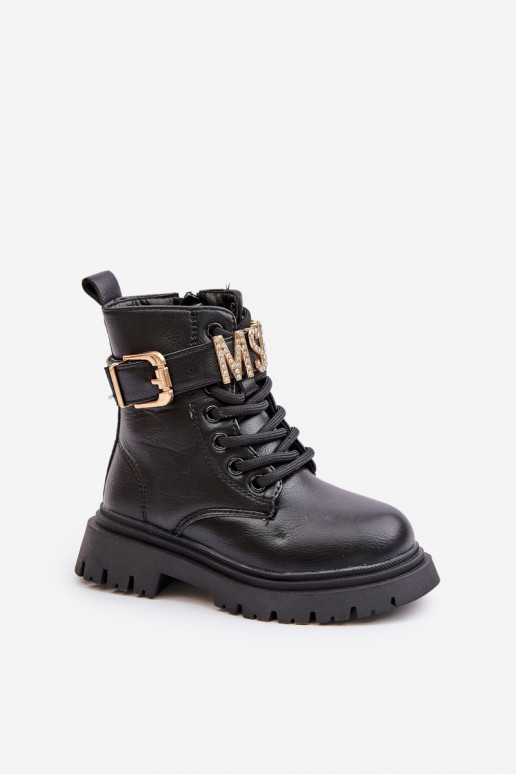 Sieviešu puszābaki Bērnu Eko Āda siltināti ar dekorētiem papēžiem melnas krāsas Gilian Sieviešu puszābaki Bērnu Eko Āda siltināti ar dekorētiem papēžiem melnas krāsas Gilian