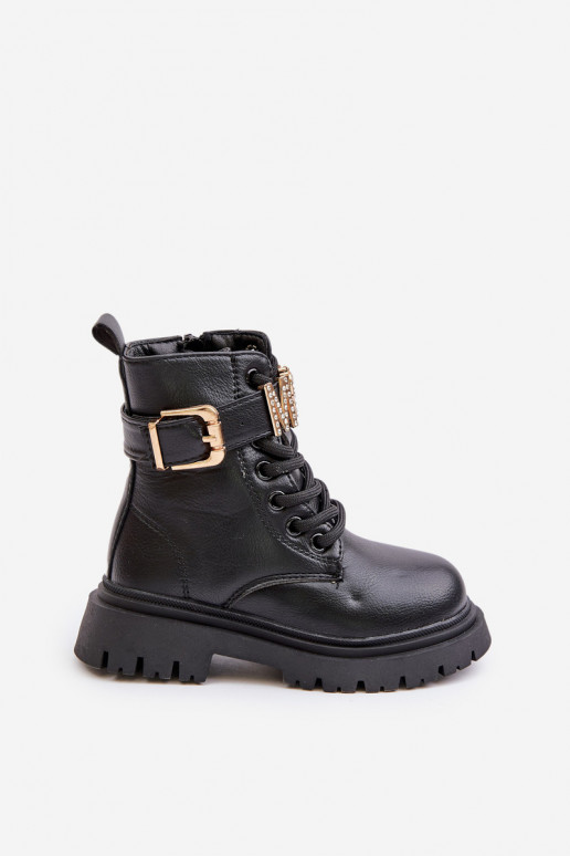 Sieviešu puszābaki Bērnu Eko Āda siltināti ar dekorētiem papēžiem melnas krāsas Gilian Sieviešu puszābaki Bērnu Eko Āda siltināti ar dekorētiem papēžiem melnas krāsas Gilian