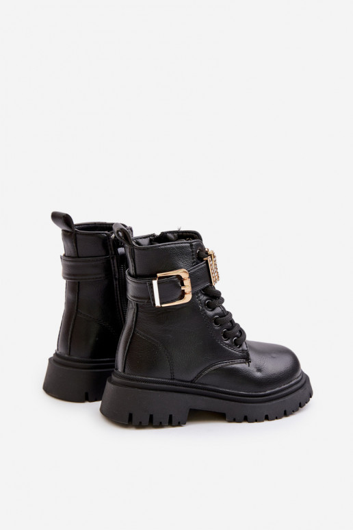 Sieviešu puszābaki Bērnu Eko Āda siltināti ar dekorētiem papēžiem melnas krāsas Gilian Sieviešu puszābaki Bērnu Eko Āda siltināti ar dekorētiem papēžiem melnas krāsas Gilian