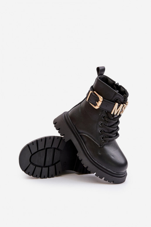 Sieviešu puszābaki Bērnu Eko Āda siltināti ar dekorētiem papēžiem melnas krāsas Gilian Sieviešu puszābaki Bērnu Eko Āda siltināti ar dekorētiem papēžiem melnas krāsas Gilian