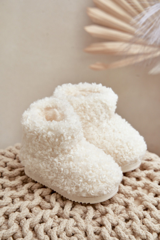 Sieviešu puszābaki sniega apavi Bērnu apavi ar kažokādu Typu Baranek Ziloņkaula krāsas Mevael