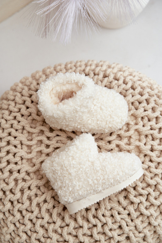 Sieviešu puszābaki sniega apavi Bērnu apavi ar kažokādu Typu Baranek Ziloņkaula krāsas Mevael