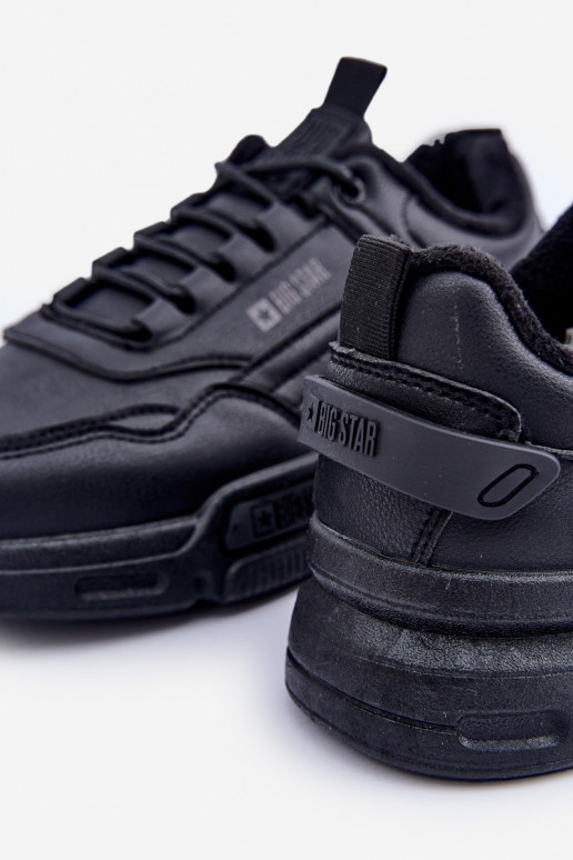 siltināti vīriešiem Sneakers modeļa apavi Big Star OO174584 HI-POLY SYSTEM melnas krāsas