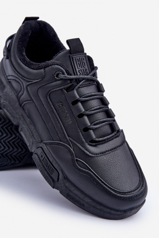 siltināti vīriešiem Sneakers modeļa apavi Big Star OO174584 HI-POLY SYSTEM melnas krāsas