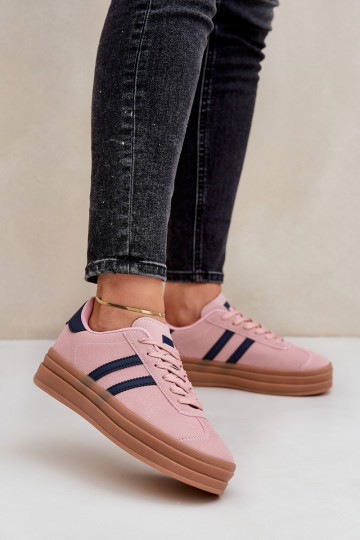 Sneakers modeļa apavi Sieviešu ar platformu Rozā krāsas Egelia 2