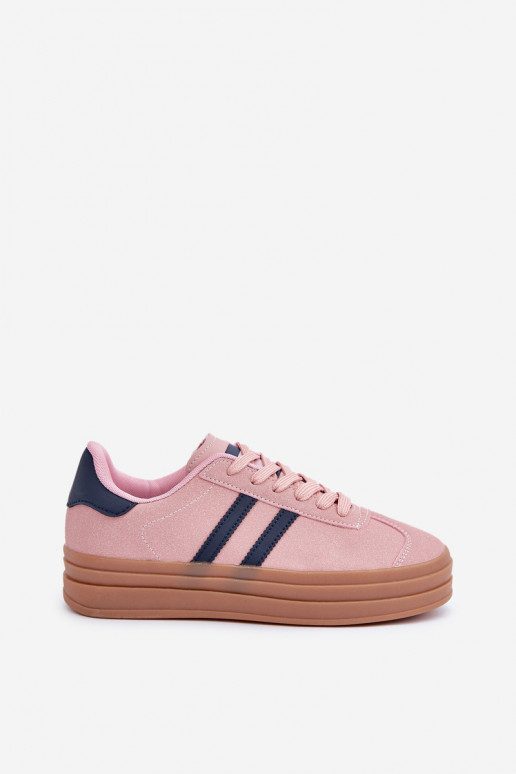 Sneakers modeļa apavi Sieviešu ar platformu Rozā krāsas Egelia Sneakers modeļa apavi Sieviešu ar platformu Rozā krāsas Egelia