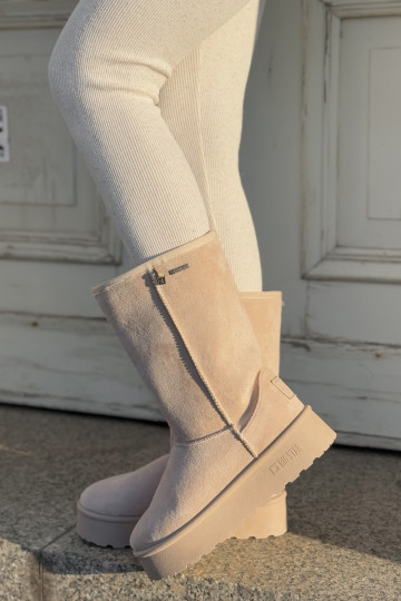 Augsts sniega apavi ar platformu Big Star OO274894 Ziloņkaula krāsas 2