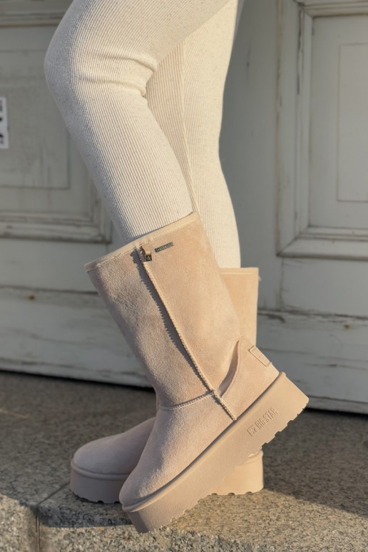 Augsts sniega apavi ar platformu Big Star OO274894 Ziloņkaula krāsas