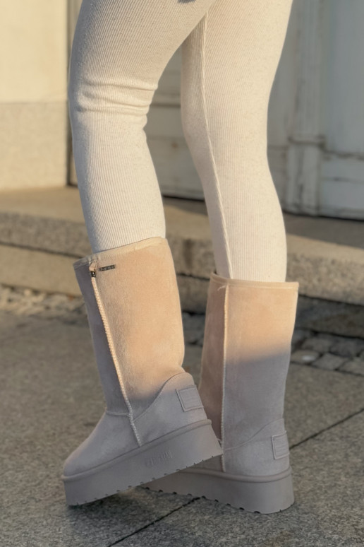 Augsts sniega apavi ar platformu Big Star OO274894 Ziloņkaula krāsas