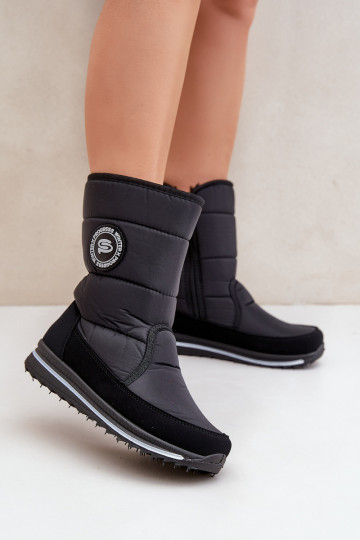 Sieviešu sniega zābaki Progress PROGJ-21-09 melnā krāsā 2