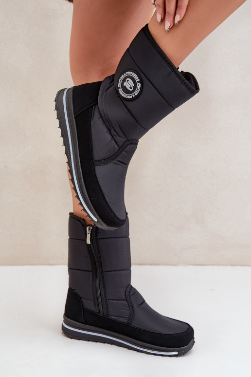 Sieviešu sniega zābaki Progress PROGJ-21-09 melnā krāsā Sieviešu sniega zābaki Progress PROGJ-21-09 melnā krāsā