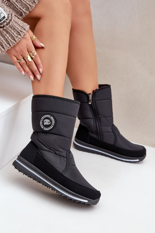 Sieviešu sniega zābaki Progress PROGJ-21-09 melnā krāsā Sieviešu sniega zābaki Progress PROGJ-21-09 melnā krāsā