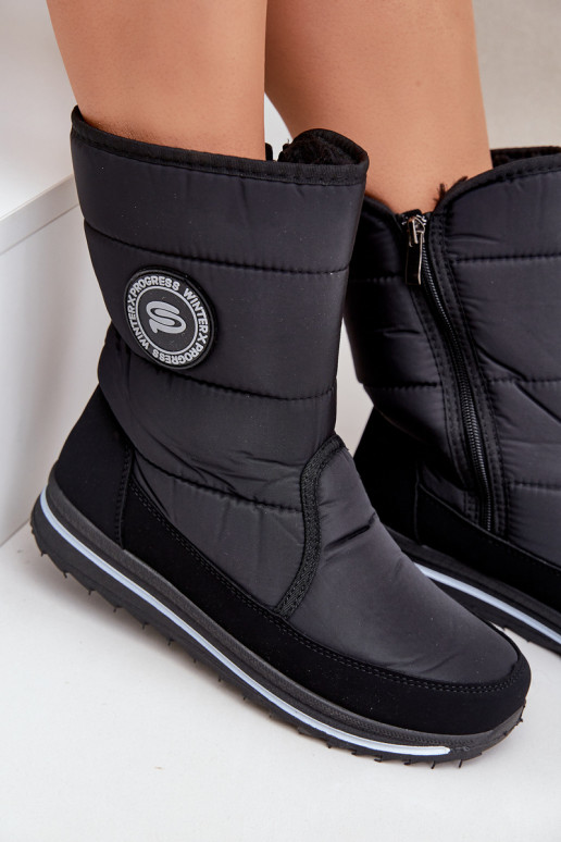 Sieviešu sniega zābaki Progress PROGJ-21-09 melnā krāsā Sieviešu sniega zābaki Progress PROGJ-21-09 melnā krāsā