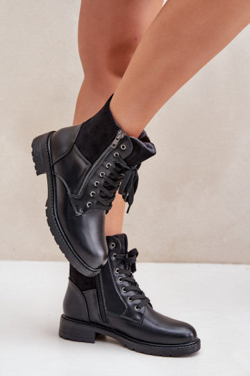 siltināti Sieviešu puszābaki ar platiem papēžiem Eko Āda melnas krāsas Ieslēgtsoise