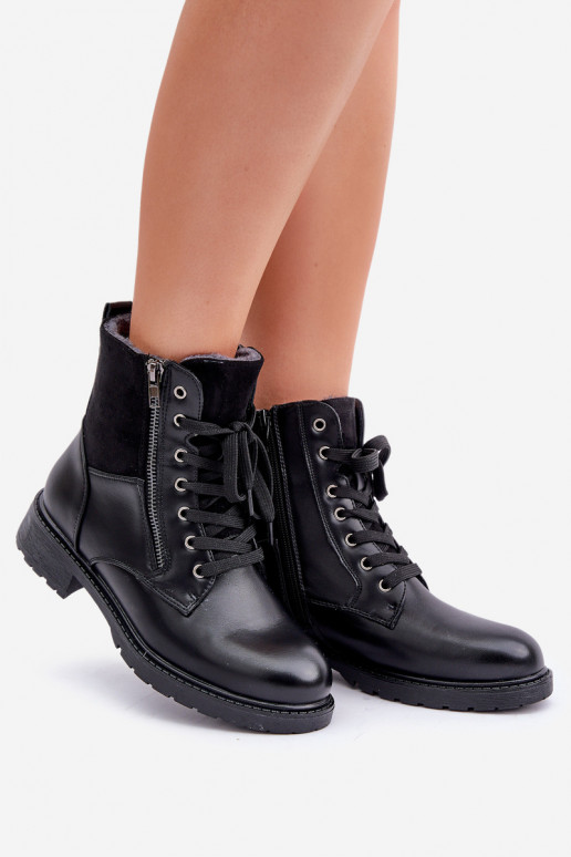 siltināti Sieviešu puszābaki ar platiem papēžiem Eko Āda melnas krāsas Ieslēgtsoise