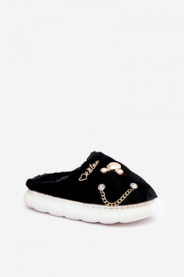 ar kažokādu Čības Z Przypinkami melnas krāsas Ivelfedi 2