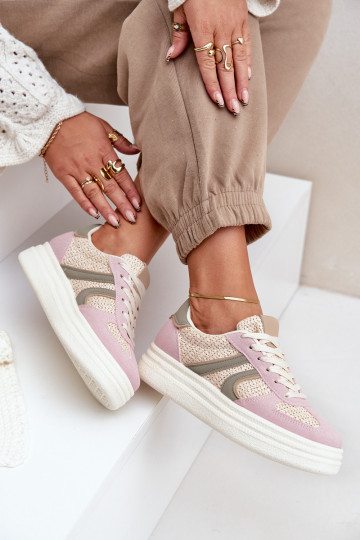 Sneaker stila apavi sieviešu ar platformu dažādās krāsās Lesida