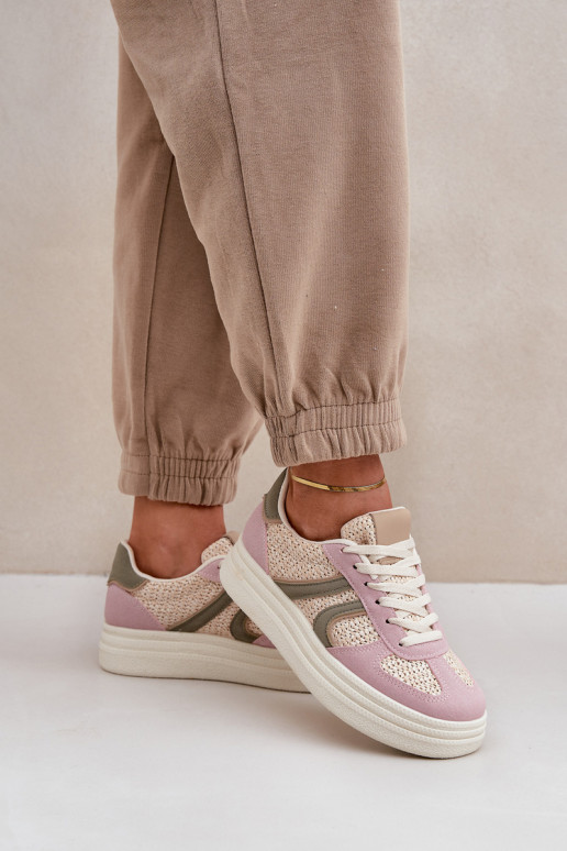 Sneaker stila apavi sieviešu ar platformu dažādās krāsās Lesida