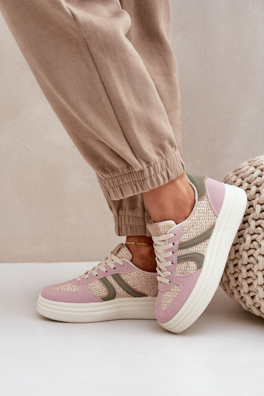 Sneaker stila apavi sieviešu ar platformu dažādās krāsās Lesida