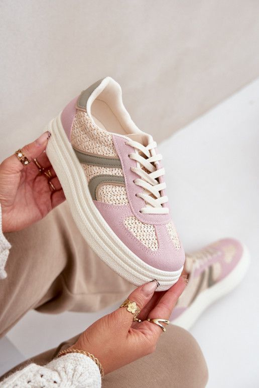 Sneaker stila apavi sieviešu ar platformu dažādās krāsās Lesida