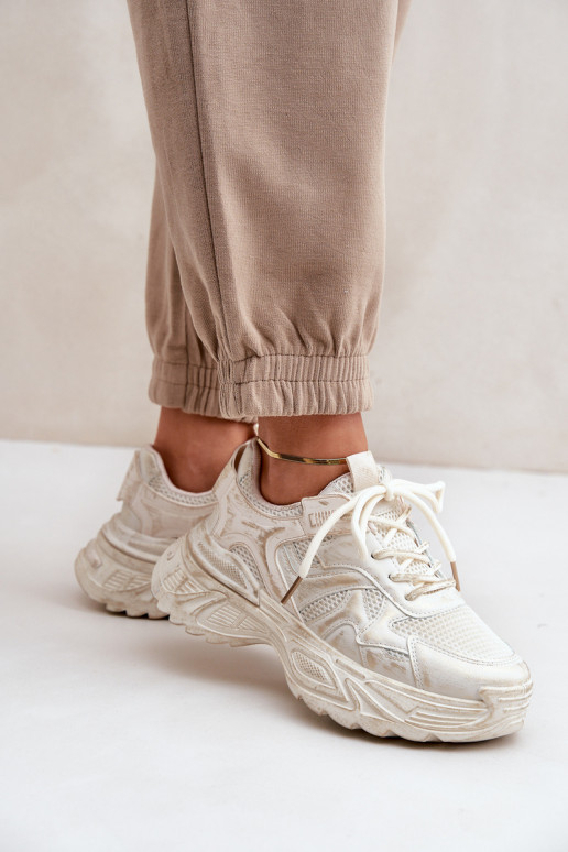 Sneaker stila apavi sieviešu Z Ar nodilumu ar platformu smilšu krāsā SeladĮen