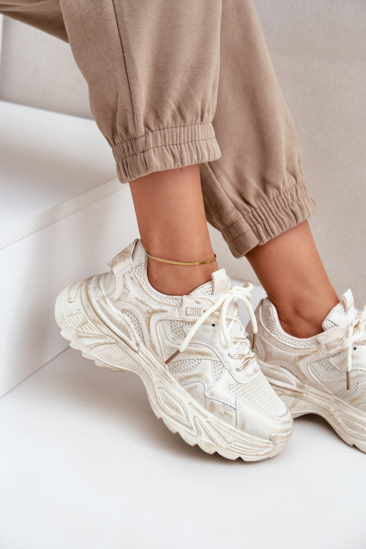 Sneaker stila apavi sieviešu Z Ar nodilumu ar platformu smilšu krāsā SeladĮen