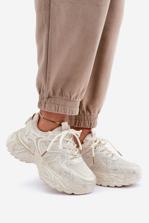 Sneaker stila apavi sieviešu Z Ar nodilumu ar platformu smilšu krāsā SeladĮen