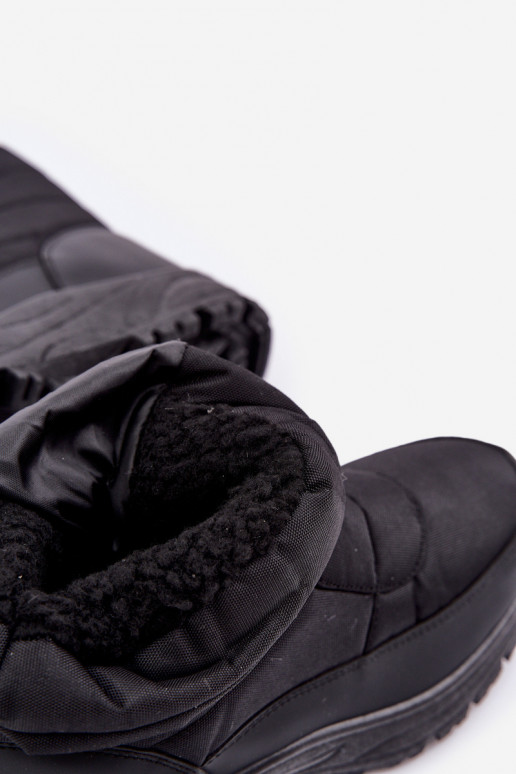 sniega apavi vīriešiem Uz pili siltināti ar kažokādu melnas krāsas Linnora sniega apavi vīriešiem Uz pili siltināti ar kažokādu melnas krāsas Linnora