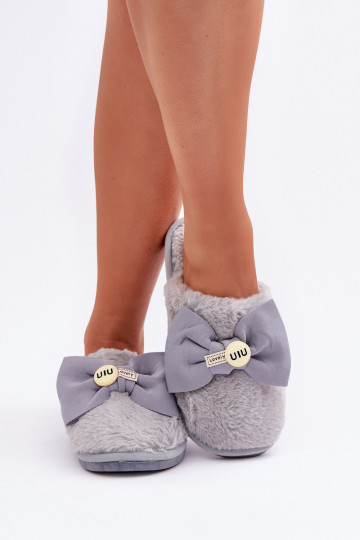 Čības Sieviešu ar kažokādu I Priekšgala Pelēkas krāsas Olfedi