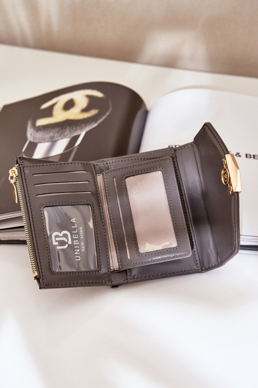 Lakuots sieviešu maciņš tumši pelēkā krāsā Rahner