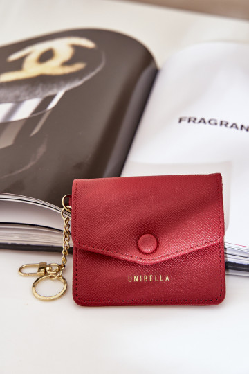 Etui Ieslēgts Karty Ze Zelta krāsasm Brelokiem Eko āda bordo krāsas Iritinme