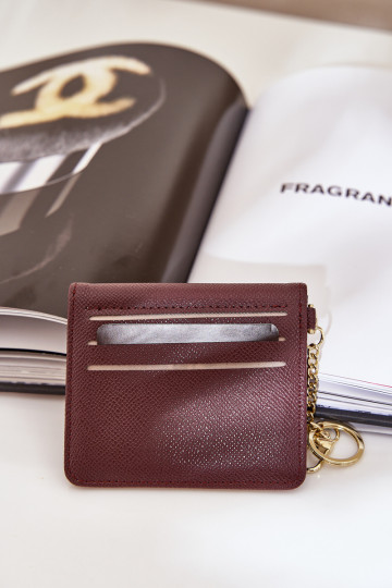 Etui Ieslēgts Karty Ze Zelta krāsasm Brelokiem Eko āda Brūnas krāsas Iritinme 2