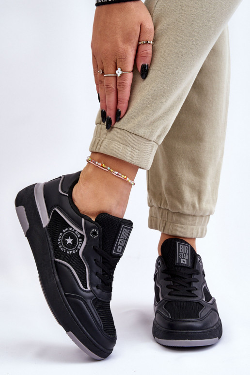 Sieviešu Sportiska stila apavi Big Star LL274443 Melns-Pelēkas krāsas Sieviešu Sportiska stila apavi Big Star LL274443 Melns-Pelēkas krāsas