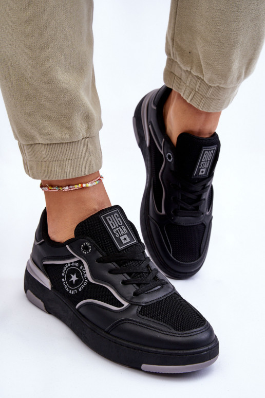 Sieviešu Sportiska stila apavi Big Star LL274443 Melns-Pelēkas krāsas Sieviešu Sportiska stila apavi Big Star LL274443 Melns-Pelēkas krāsas