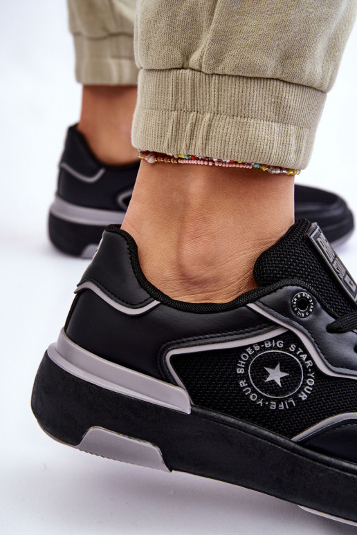 Sieviešu Sportiska stila apavi Big Star LL274443 Melns-Pelēkas krāsas Sieviešu Sportiska stila apavi Big Star LL274443 Melns-Pelēkas krāsas