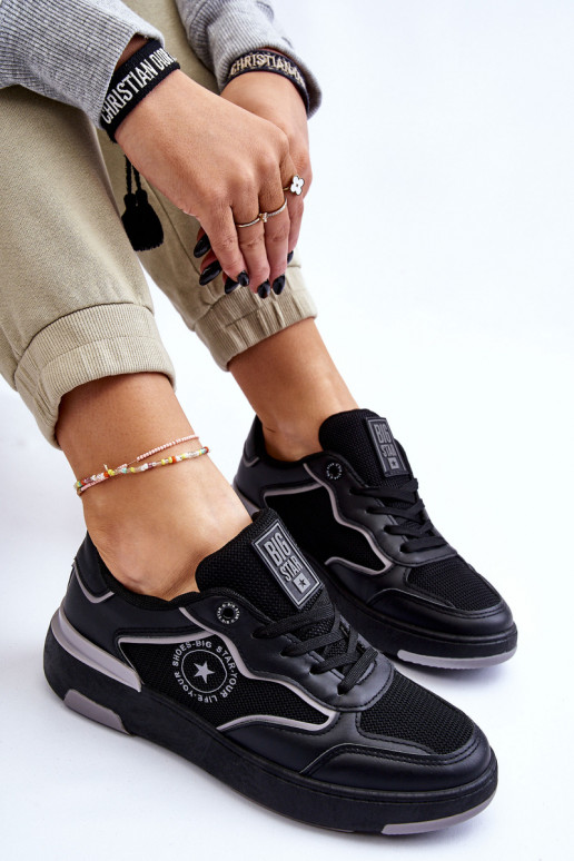 Sieviešu Sportiska stila apavi Big Star LL274443 Melns-Pelēkas krāsas Sieviešu Sportiska stila apavi Big Star LL274443 Melns-Pelēkas krāsas