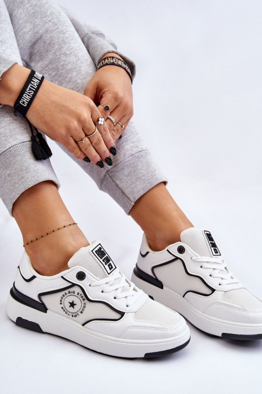 Sieviešu Sportiska stila apavi Big Star LL274440 Baltas-melnas krāsas Sieviešu Sportiska stila apavi Big Star LL274440 Baltas-melnas krāsas